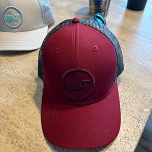 Vineyard Vines Men’s Red and Black Trucker Hat